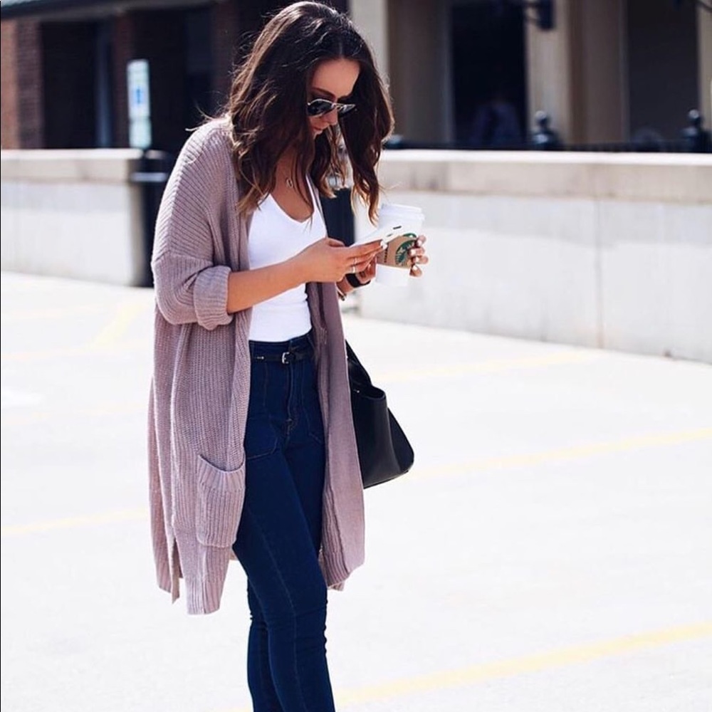 Cream Loose Knit Cardigan